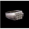 Image 1 : 14KT White Gold 0.80 ctw Diamond Ring