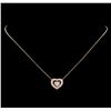 Image 2 : 14KT Rose Gold 0.55 ctw Diamond Necklace