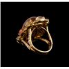 Image 3 : 28.98 ctw Sunstone, Moonstone and Diamond Ring - 18KT Yellow Gold