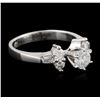 Image 1 : 14KT White Gold 0.73 ctw Diamond Ring