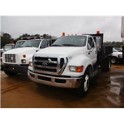 2011 FORD F750 FLATBED DUMP, VIN/SN:3FRXF7FJ0BV092214 - S/A, GVWR 30,000LB, CUMMINS DIESEL ENGINE,AL