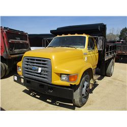 1997 FORD F SERIES DUMP, VIN/SN:1FDPF80CXVVA02964 - S/A, FORD DIESEL ENGINE, 6 SPD TRNS, GVWR 30,000