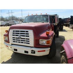 1995 FORD F SERIES DUMP, VIN/SN:1FDNF80C2SVA04744 - FORD DIESEL ENGINE, 5 SPD TRANS, 14' DUMP BODY, 