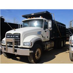 2014 MACK GU713 DUMP, VIN/SN:1M2AX09C2EM019514 - T/A, 425 HP MACK MP8 ENGINE, MACK T310M 10 SPEED TR