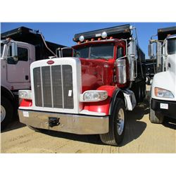 2013 PETERBILT 389K DUMP, VIN/SN:1NPXGGGG70D195991 - GLIDER KIT, TRI-AXLE, 550 HP CAT C15 ENGINE, 18