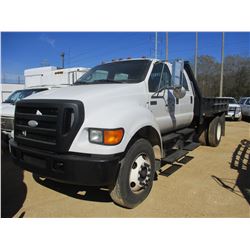 2007 FORD F750 FLATBED, VIN/SN:3FRNW75Z27V475657 - S/A, CREW CAB, FORD DIESEL ENGINE, A/T, 12' FLATB