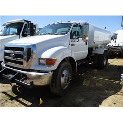 2006 FORD F750 SUPER DUTY WATER TRUCK, VIN/SN:3FRXF75E56V356666 - S/A, CUMMINS DIESEL ENGINE, 6 SPEE