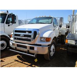 2007 FORD F750 WATER TRUCK, VIN/SN:3FRPF75E17V509643 - S/A, GVWR 33,000 LB, CUMMINS DIESEL ENGINE, 6