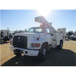 1996 FORD F SERIES BUCKET TRUCK, VIN/SN:1FDXF80C3TVA20137 - S/A, DIESEL ENGINE, A/T, BUCKET, TOOL BO