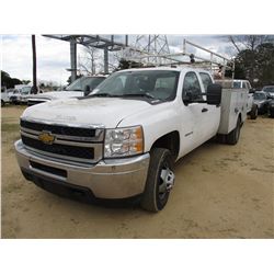 2012 CHEVROLET 3500HD, SERVICE TRUCK, VIN/SN:1GB4CZCG8CF100567 - V8 GAS ENGINE, A/T, CREW CAB, TOOL 
