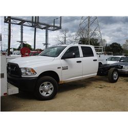 2018 DODGE RAM 3500 HD CAB AND CHASSIS, VIN/SN:3C7WR9CJXJG206340 - 4X4, CREW CAB, V8 GAS ENGINE, A/T