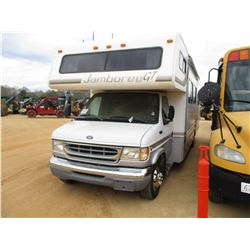 1999 FORD F450 MOTOR HOME, VIN/SN:1FDXE4050XHA00368 - S/A, V10 GAS ENGINE, A/T, 31" JAMBOREE CAMPER 