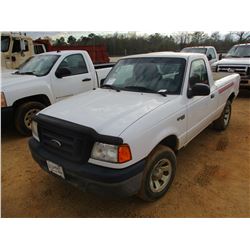 2004 FORD RANGER XLT PICKUP, VIN/SN:1FTYR10DX4PA80566 - V6 ENGINE, 5 SPEED MANUAL (DOES NOT OPERATE)