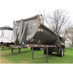 2001 TRAVIS HRS DUMP TRAILER, VIN/SN:48X7L262711001684 - STEEL, FRAMELESS, 26' LENGTH, HIGH LIFT GAT