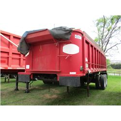 2011 PALMER DUMP TRAILER, VIN/SN:1P924HS21BA003941 - T/A, FRAME, 24', TARP, 11R24.5 TIRES