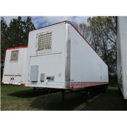 1991 UTILITY OFFICE TRAILER, VIN/SN:1UYUS2486MM548001 - T/A, 53' LENGTH, REAR FOLD DOWN RAMP W/ STEP