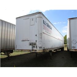 1996 TRAILMOBILE VAN TRAILER, VIN/SN:1PT01JAH3T6002592 - T/A, 53'., 275/80R22.5 TIRES