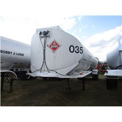 1974 FRUEHAUF TANK TRAILER, VIN/SN:656101 - T/A, 11R24.5 TIRES (BILL OF SALE ONLY)