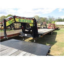 2015 GATOR MADE GOOSENECK TRAILER, VIN/SN:4Z1GF3025FS015376 - T/A, 24,900#, 8'X25' DECK, 5' DOVETAIL