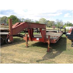 1993 CIRCLE W GOOSENECK TRAILER, VIN/SN:1C9TB229XP1145105 - T/A, 8'6" X24' DECK, 5' DOVETAIL, 5' FLI