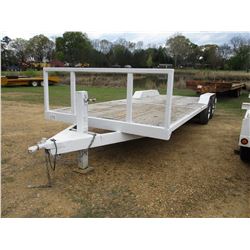 SHOPBUILT UTLITY TRAILER, - T/A, 20' LENGTH, 96" WIDE, LT225 TIRES, 11R22.5 FRONT TIRES, ODOMETER RE