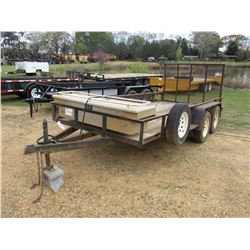 2006 HOMEMADE UTLITY TRAILER, VIN/SN:AL06HM00600024606 - 6' X 14' DECK, FOLD DOWN GATE, 205/75R15 TI