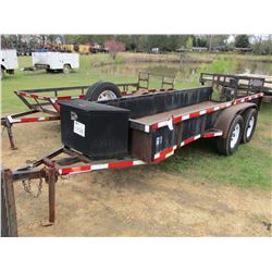 UTILITY TRAILER, - S/A, 4' X 14' DECK, FOLD DOWN GATE, 225/70R15 TIRES (STATE OWNED)