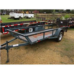 UTILITY TRAILER, VIN/SN:NPCU1121941000037 - S/A, 4'21" X 12'2" DECK, FOLD DOWN GATE, 175/80D13 TIRES