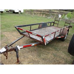 UTILITY TRAILER, VIN/SN:3549040 - 4'2" X 12'2" DECK, FOLD DECK GATE, 175/80D13 TIRES (STATE OWNED)