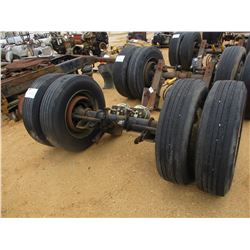 TRAILER AXLE W/TANDEM WHEEL/ TIRES