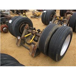 TRAILER AXLE W/TANDEM ALUMINUM WHEEL