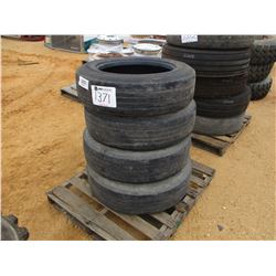 (4) 255/70R22.5 TIRES