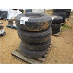 (4) 11R17.5 TIRES & RIMS