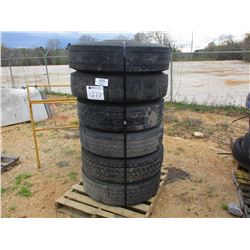 (6) 11R24.5 TIRE & RIMS