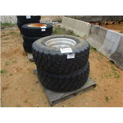 (2) 425/65R22.5 TIRES W/ALUM RIMS