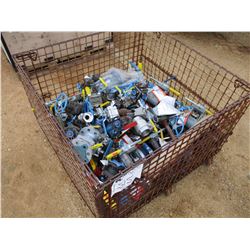 (1) WIRE CAGE, MISC SIZE AND TYPE VALVES (UTILITY COMPANY OWNED)