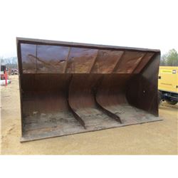 12' 8" WOOD CHIP BUCKET, FIT WHEEL LOADER