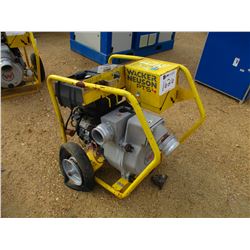 2013 WACKER NEUSON PTS 4" WATER PUMP, - VANGUARD 16HP GAS ENGINE, ELECT START