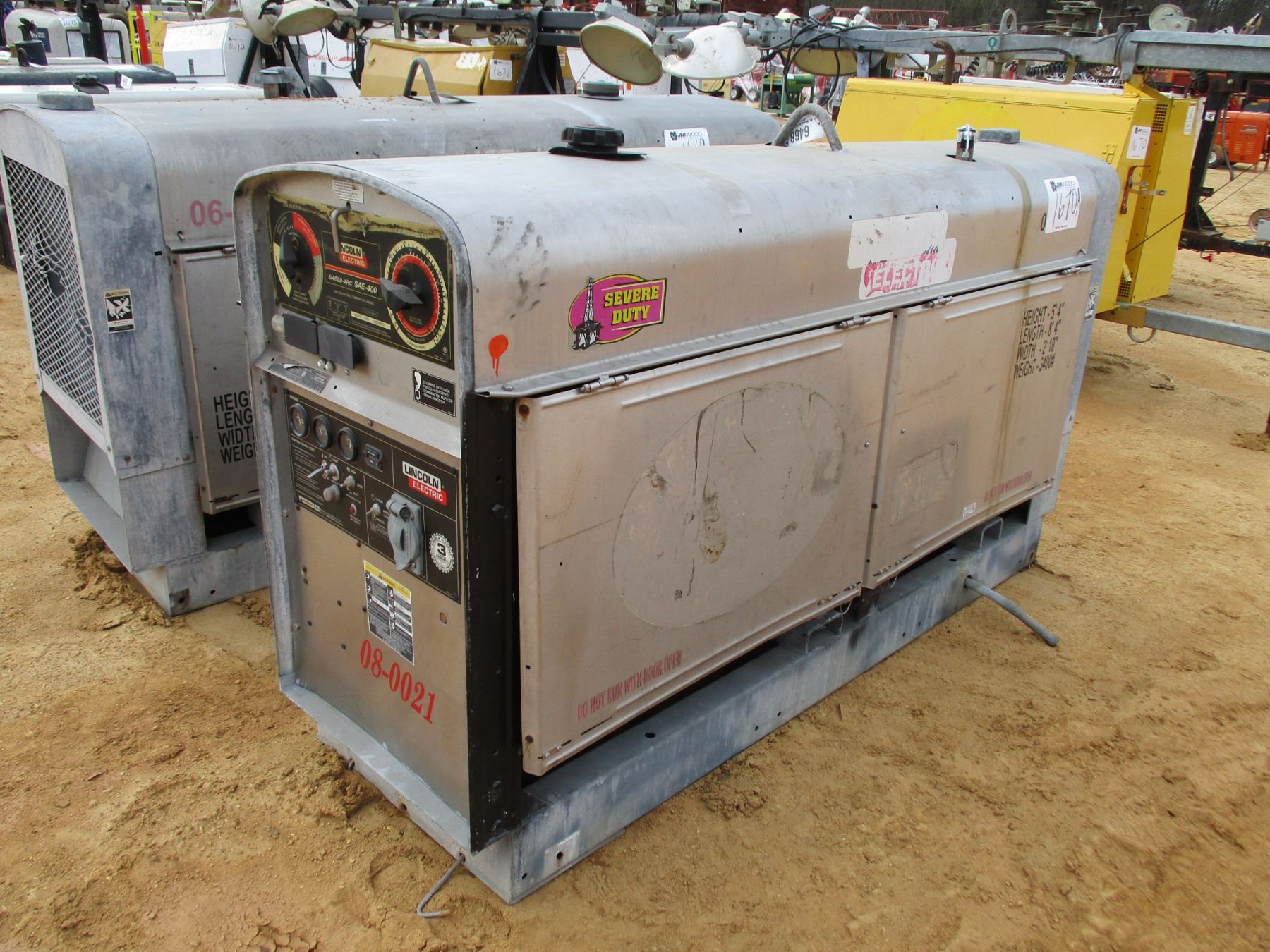 LINCOLN ELECTRIC SAE400 WELDER GENERATOR S/N C1081000021, METER