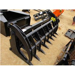 84" BRUSH RAKE W/TOP CLAMP, - FITS SKID STEER LOADER