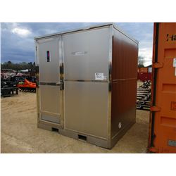PORTABLE RESTROOM, - 6'X7' STAINLESS STEEL BATHROOM SHOWER, TOLIET, SINK, MIRROR (UNUSED)