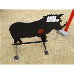 3/8 AR500 STEEL WILD BOAR SHOOTING TARGET WITH HEART