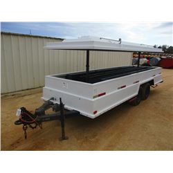 CONTRACTORS TRAILER, VIN/SN:85604 - 6' X 18', T/A, ELECTRIC TOP, 8-14.5 TIRES