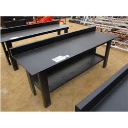 29.5" X 90" 3/8" TOP, HEAVY DUTY WORK BENCH WITH SHELF