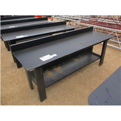 29.5" X 90" 3/8" TOP, HEAVY DUTY WORK BENCH WITH SHELF