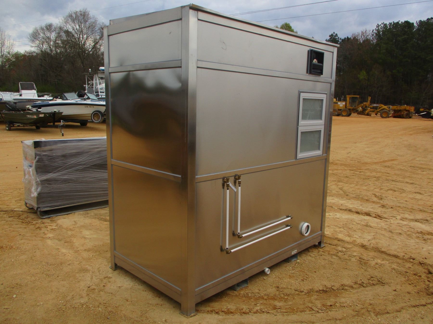 PORTABLE BATHROOM, MTD ON SKIDS, SINK, TOILET, SHOWER