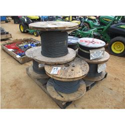 (6) ROLL MISC SIZE STEEL CABLE
