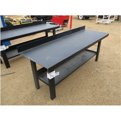 90" METAL TABLE W/BOTTOM SHELF