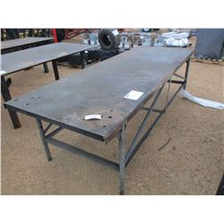 44"X 10" METAL TABLE