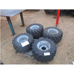 (4) 26X12.00-12 TIRES AND RIMS, FOAM FILLED